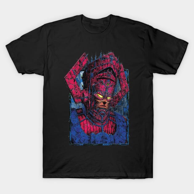 Space Robot Galactus Cartoon Fanart T-Shirt by OWLvision33